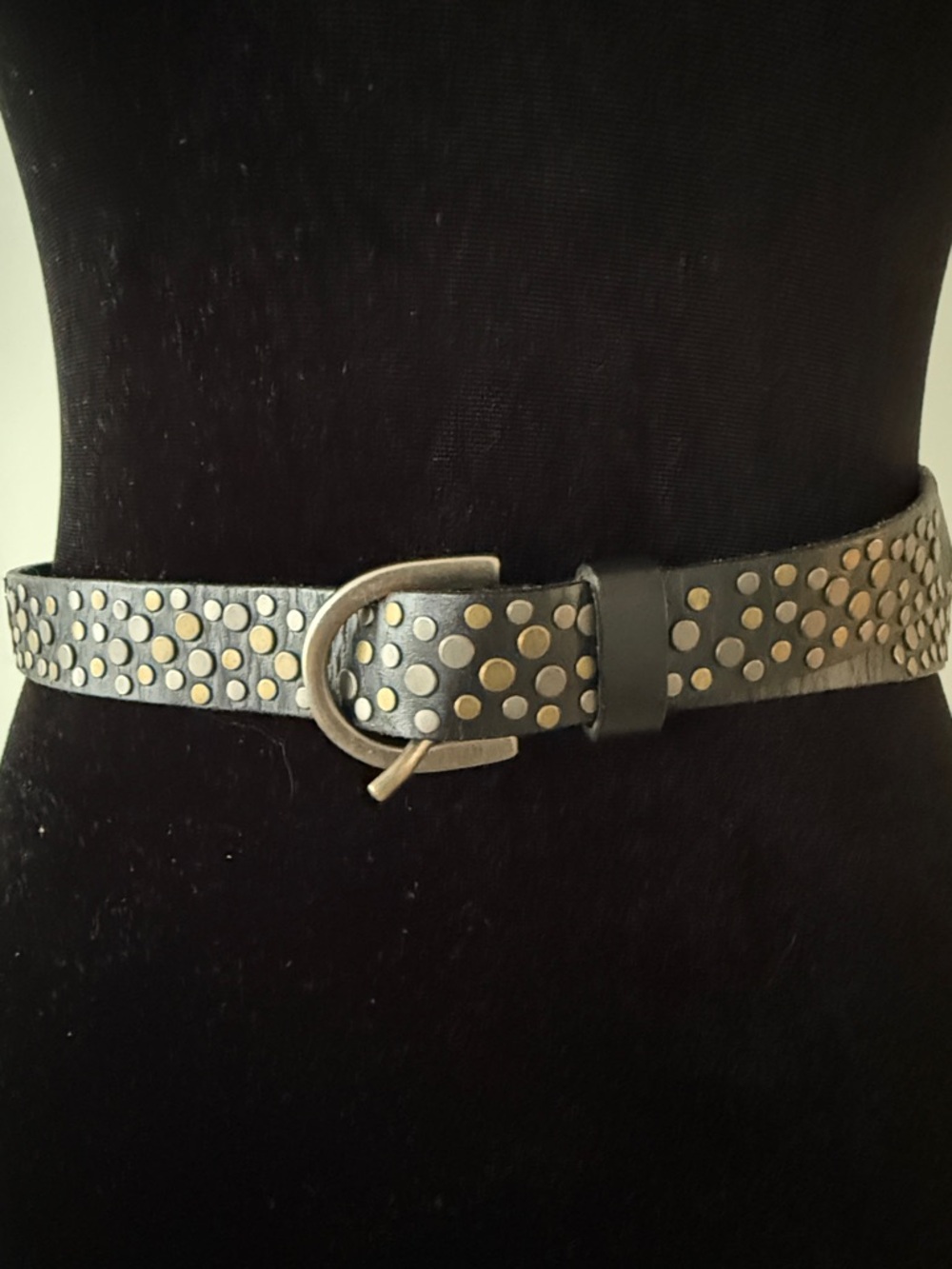 Garnet Hill studded leather belt